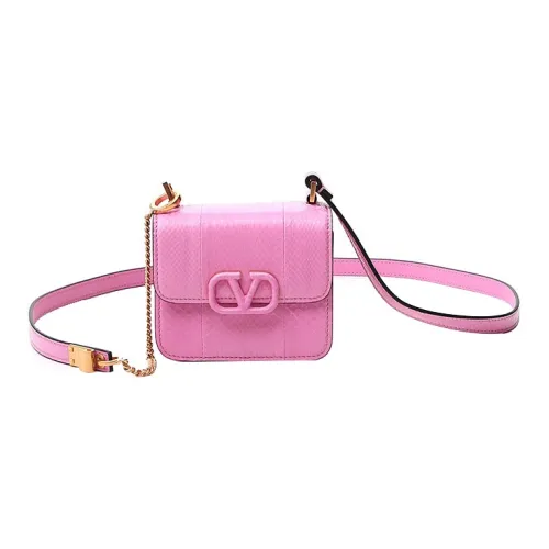 Valentino Кожа Сумка через плечо Женская Розовая