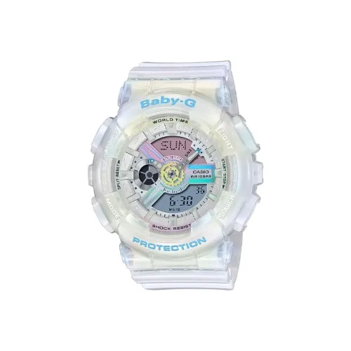 CASIO Baby Кварцевый механизм Смольный ремешок Часы Женские Серый циферблат