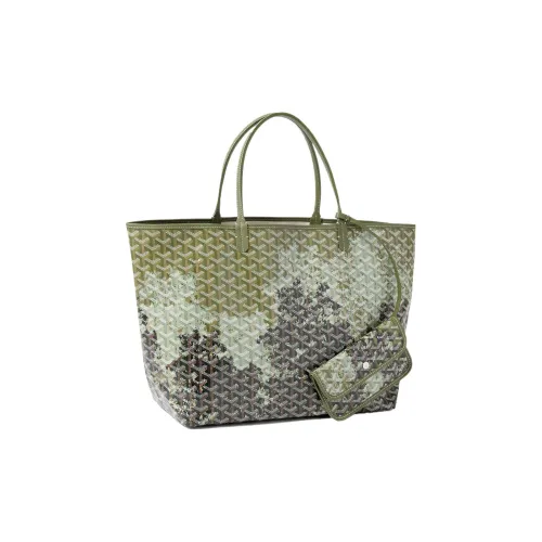 GOYARD Saint Louis Холст и Кожа Комбо Тоут Сумка Сумка Холст Сумка через плечо Сумка Большая Унисекс