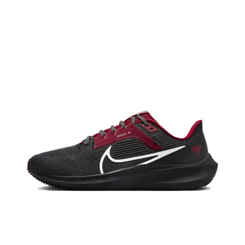 Nike Air Zoom Pegasus 40 Амортизация Дышащий Устойчивый к истиранию Отскок Низкий Топ Тренировочные Беговые кроссовки Мужские Серый Красный