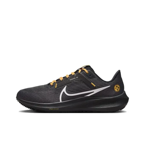 Nike Air Zoom Pegasus 40 Устойчивые к истиранию Низкие Кроссовки для бега Мужские Серый Желтый