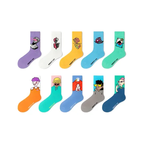 PL 10 пар унисекс носки MID до икры