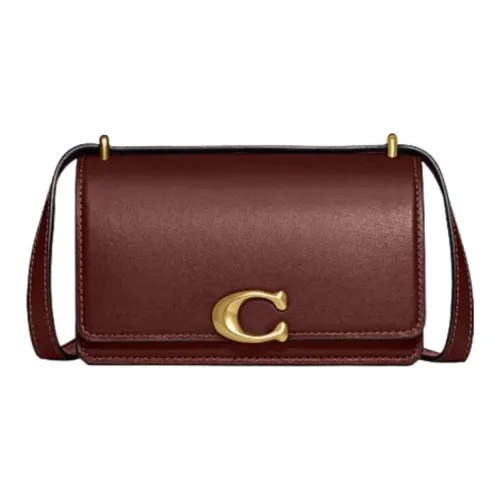 COACH Bandit Коровья кожа Сумка через плечо Сумка на плечо Женская цвет Бордовый