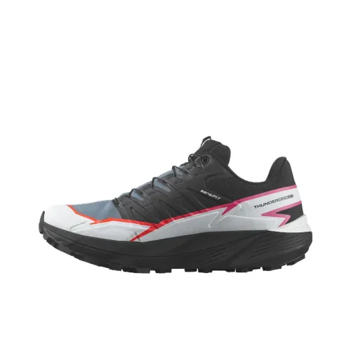 SALOMON Thundercross Slip-resistant Abrasion-resistant Low-top Беговые кроссовки Женские Черный Белый Розовый