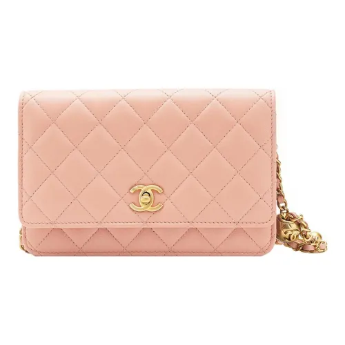 CHANEL WOC Гладкая сумка через плечо из овечьей кожи мини женская розовая