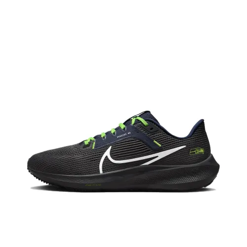 Nike Air Zoom Pegasus 40 Беговые кроссовки Низкий топ Серый Зеленый Мужской