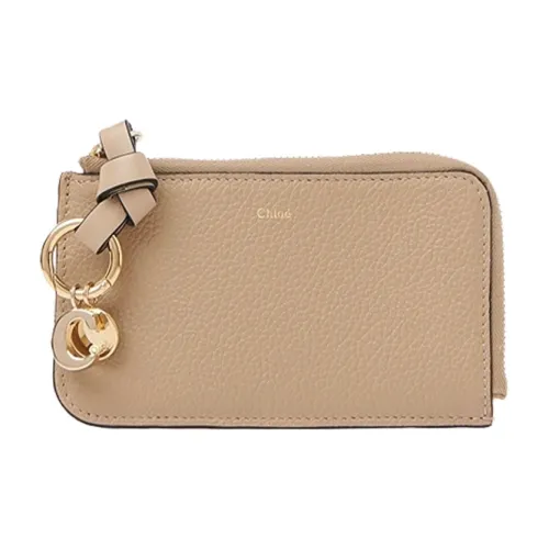 Chloe Alphabet с рельефом телячья кожа монета кошелек кошелек маленький женский Clay Brown