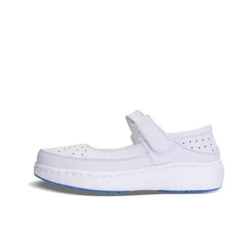 Cherry Blossoms Попкорн Nurse Обувь Лето Медицинская Обувь 4,5 см Женская Белая