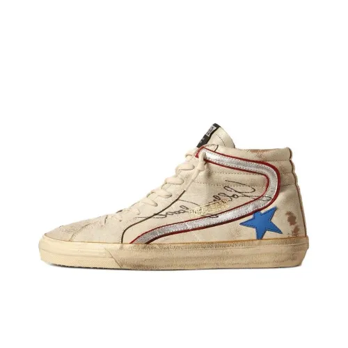 Golden Goose Slide High Топ Скейтборд Кроссовки Мужские Экрю