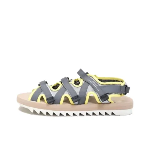 SUICOKE Пляжные сандалии Серый Желтый Мужской