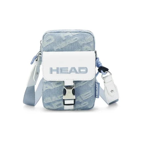 Сумка через плечо, унисекс, джинсовый синий, голова