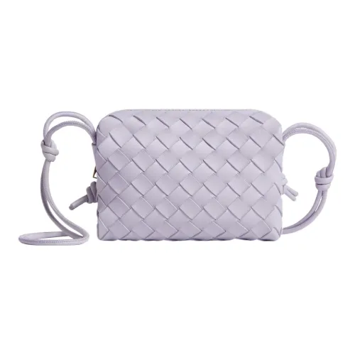 Bottega Veneta Loop Овчина Camera Сумка Сумка для хранения Ручная сумка через плечо Сумка через плечо Женская Устрица Фиолетовый