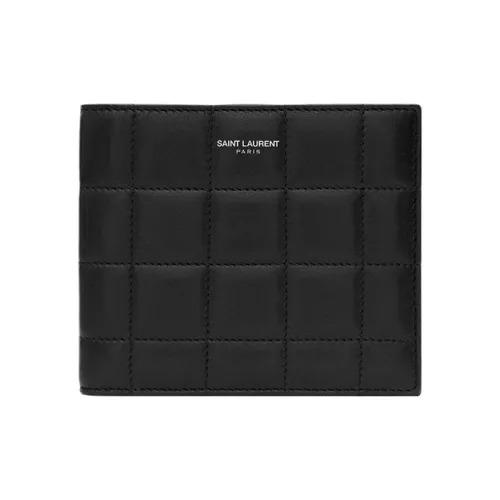 SAINT LAURENT Телячья кожа Кошелек Мужской Черный