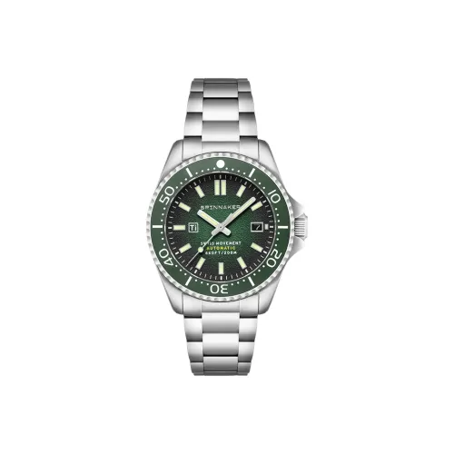 SPINNAKER TESEI Collection Мужские часы Автоматический механический механизм Титан Ремешок Зеленый циферблат Часы для мужчин