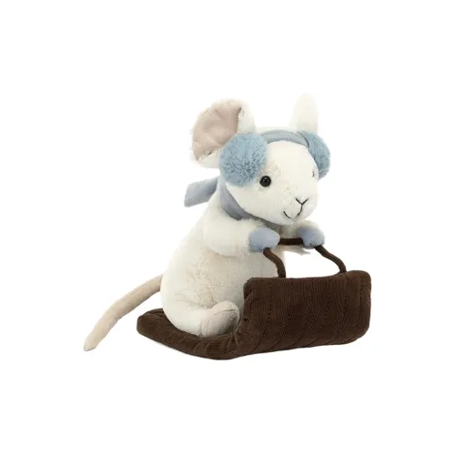 JELLYCAT Санта-Клаус Сани с Снежной Куклой Плюшевая Кукла 17 см Высота