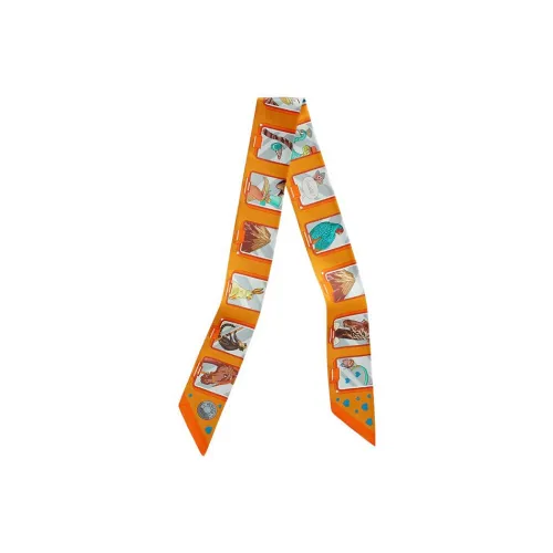HERMES Шелковые шарфы Женские Апельсин