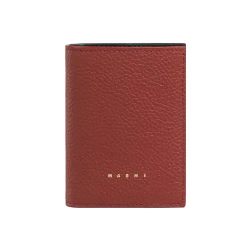 MARNI Venice Телячья кожа Кошелек Женские Красный Темно-зеленый