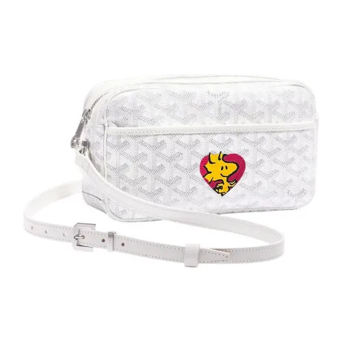 GOYARD Кепка Vert Холст с кожей Camera Сумка Сумка через плечо Маленькая Унисекс Белый Красный