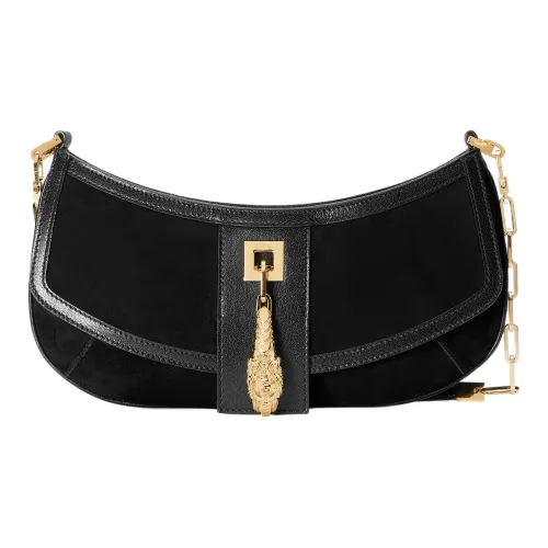 GUCCI Замшевая сумка через плечо женская черная