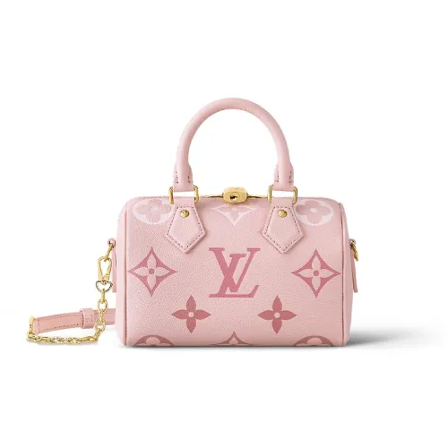 LOUIS VUITTON Speedy Коровья кожа Подушка Сумка Сумка через плечо Сумка Женская Клубничный Мороженое