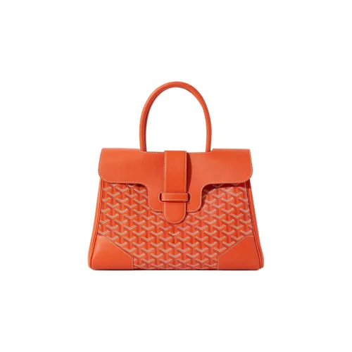 GOYARD Saigon Холст с кожей Saigon Тоут Сумка Сумка через плечо Большая унисекс Апельсин
