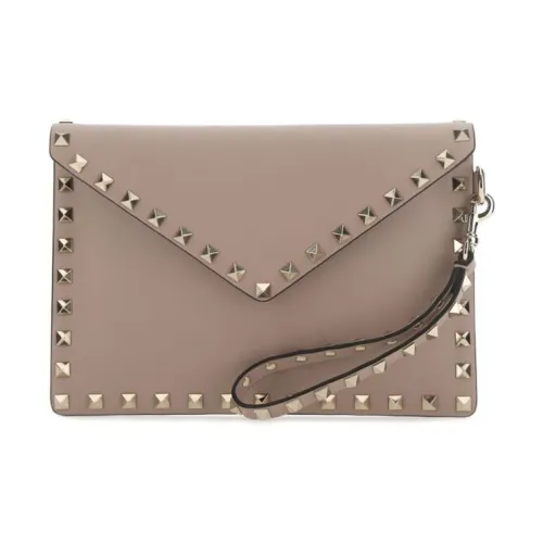 Valentino Клатч из коровьей кожи женский винтажный розовый