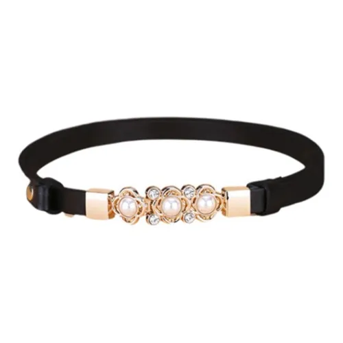 VINEY Коровья кожа Ремни Черный + коробка Женские