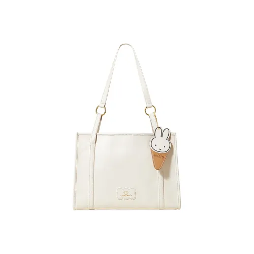 MIFFY ПУ (полиуретан) Сумка-тоут Сумка для покупок Сумка через плечо Большая женская Экрю Коричневый