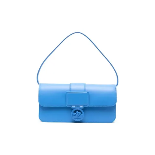 LONGCHAMP Коробка TROT Телячья кожа Сумка-багет Сумка через плечо Средняя Женская Синяя