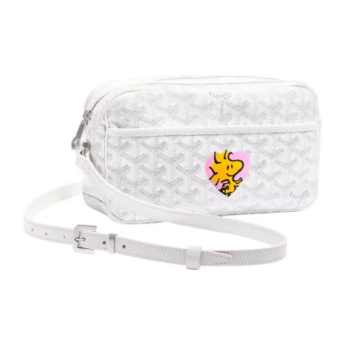 GOYARD Кепка Vert Холст с кожей Camera Сумка Сумка через плечо Маленькая Унисекс Белый Розовый