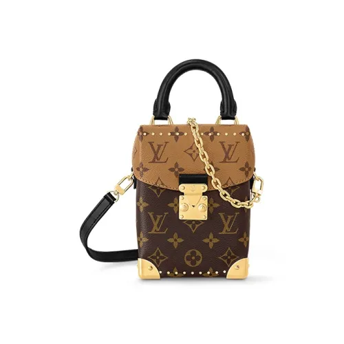 LOUIS VUITTON CAMERA BOX Корова Кожа Коробка Сумка Чехол для телефона Сумка через плечо Сумка через плечо Женская Коричневая