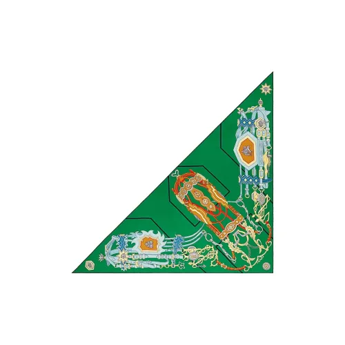 HERMES Вязаные шарфы Женские Зеленый