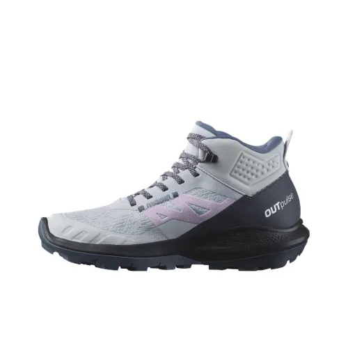 SALOMON OUTpulse Slip-resistant Abrasion-resistant MID Топ Уличная обувь Женская Белая