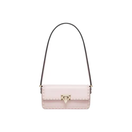 Valentino Rockstud Smooth Calfskin Handbag Crossbody Bag Women's Pink