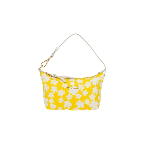 MIU MIU Spirit Кожа Одно Плечо Сумка Мини Женская Желтая