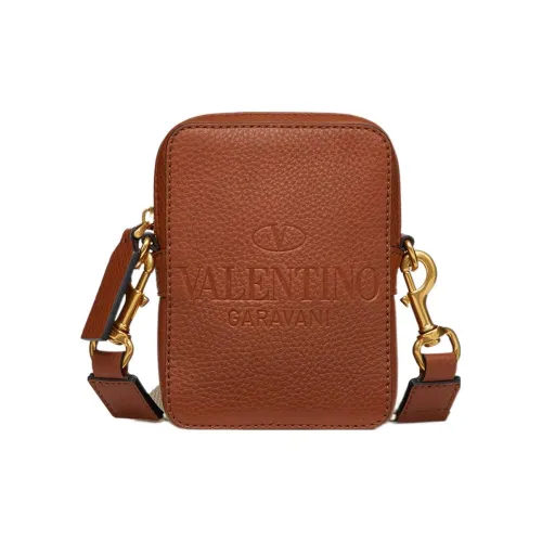 Valentino Телячья кожа Сумка через плечо Маленькая Мужская Рыжевато-коричневая