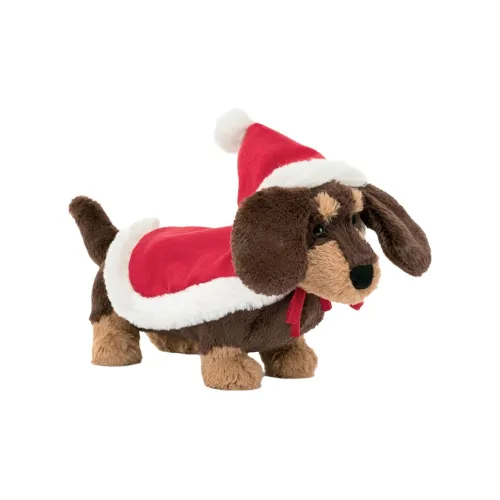 JELLYCAT Christmas Series WINTER WARM Otto Колбаска Dog Кукла Плюшевая Кукла Сидячая Высота 15 см