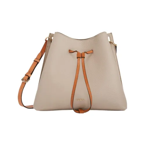 Furla Коровья кожа Ведрообразные сумки Сумки через плечо Сумка через плечо Маленькая Женская Бежевая