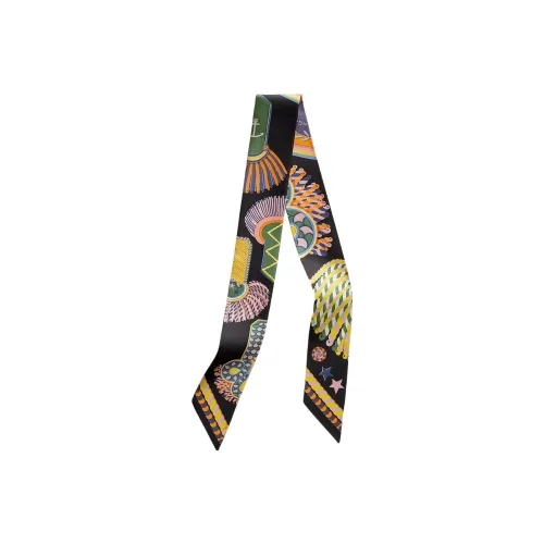 HERMES Шелковые шарфы Женские Черный