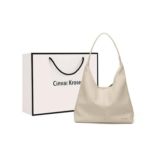 CinvaiKrose ПУ (полиуретан) Одно плечо Тоут Сумка Сумка для покупок Сумка на плечо Большая Женская Экрю Черный Кофейный Коричневый