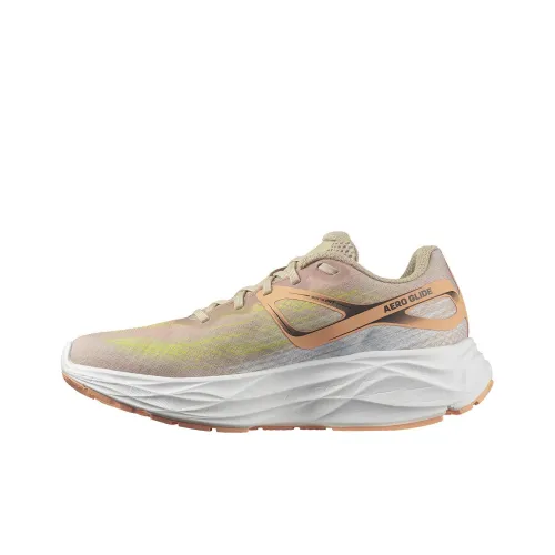 Salomon Collaboration Aero Glide Беговые кроссовки Низкий верх Белый Желтый Женские
