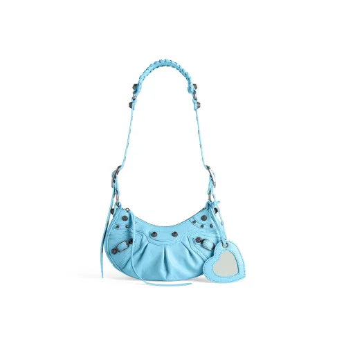 Balenciaga Le Cagole Arena Lambskin Crossbody Bag Shoulder Bag Mini Women's Light Blue