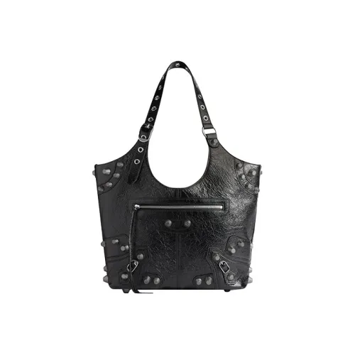 Balenciaga Le Cagole Sheepskin Bag Medium Women's Black