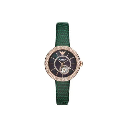 EMPORIO ARMANI Автоматический Механический Movement Женские Часы Gypsophila Collection 22мм*22мм*11мм Зеленые