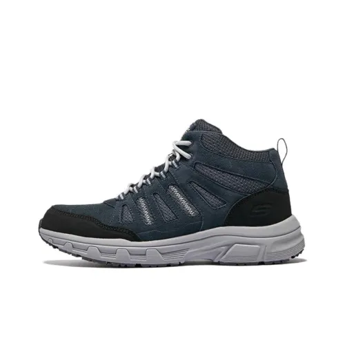 Skechers Отводящий влагу Покрытие Высокий Топ Уличная Обувь Мужская Синий Серый