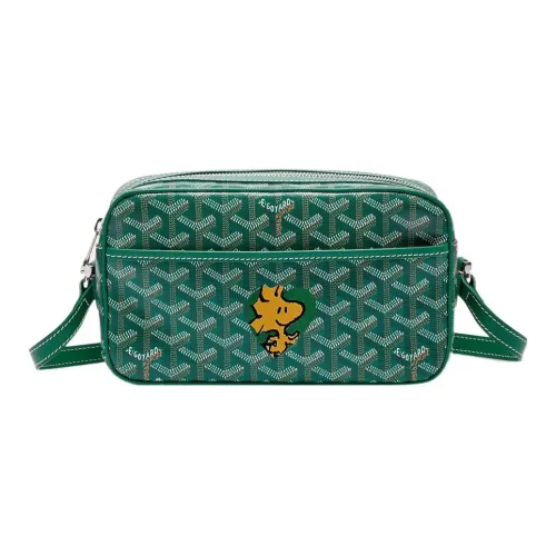 GOYARD Кепка Vert Холст с кожей Camera Сумка Сумка через плечо Маленькая Унисекс Зеленый Зеленый