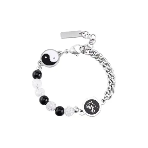 OWO Титановый стальной браслет унисекс серебряный