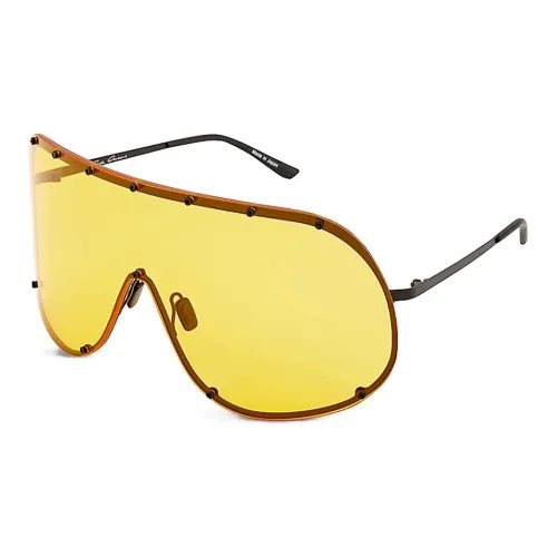 RICK OWENS совместный бренд RO Нержавеющая сталь Aviator Солнцезащитные очки Унисекс Коричневый