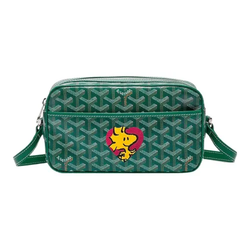 GOYARD Кепка Vert Холст с кожей Camera Сумка Сумка через плечо Маленькая Унисекс Зеленая Красная