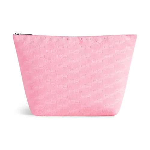 Balenciaga Хлопок Телячья кожа Клатч Средний Женский Розовый